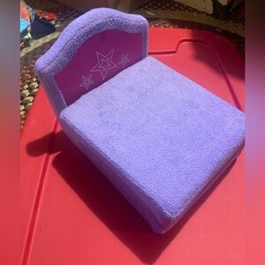 American Girl Hotel Exclusive Purple Fold Out Couch